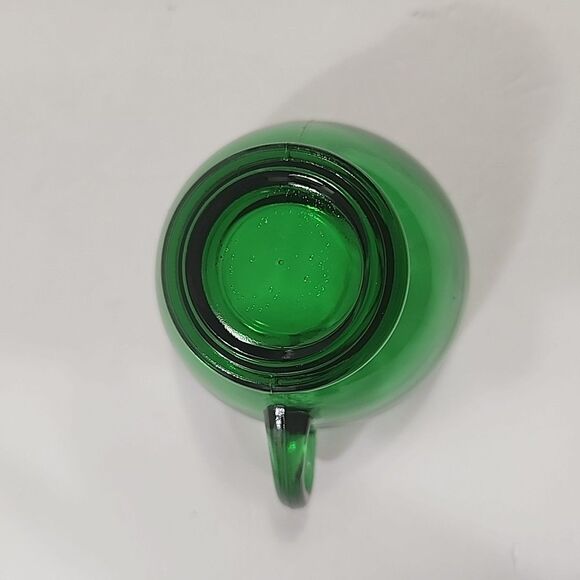 Vintage (8 oz) Anchor Hocking Set (6) Forest Green Glass Coffee Punch Tea Cups - Picture 8 of 10